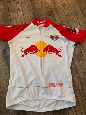 MLB New York Red & White Red Bulls Cycling Jersey